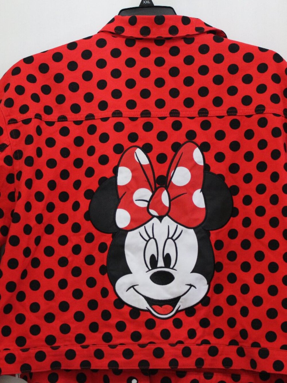Disney Park, New, Minnie Mouse Red Polka-a-dots Jean Jacket size: 1X